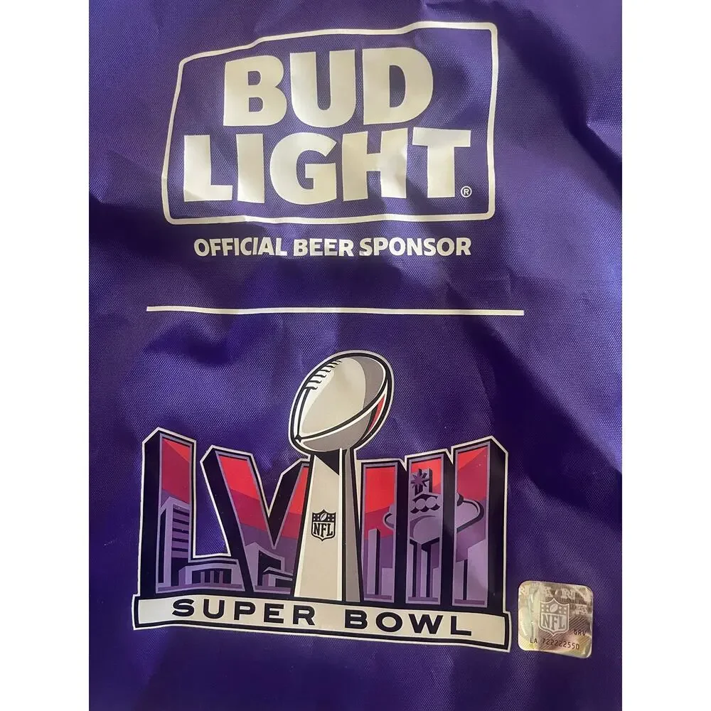 Bud Light Super Bowl LVlll  Drawstring Cinch Back Pack